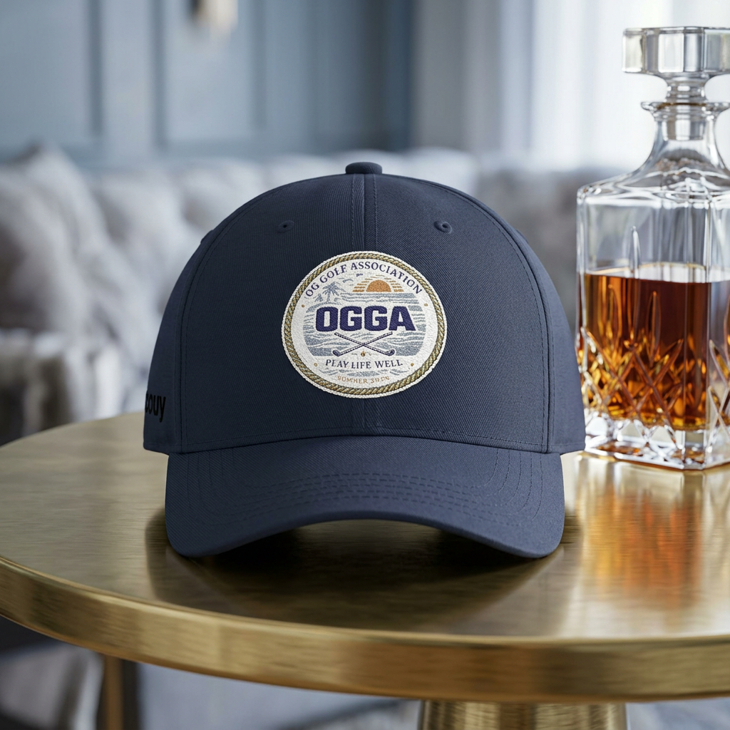 OGGA Retro Circle Dad Cap — Vintage Sports Logo Baseball Hat