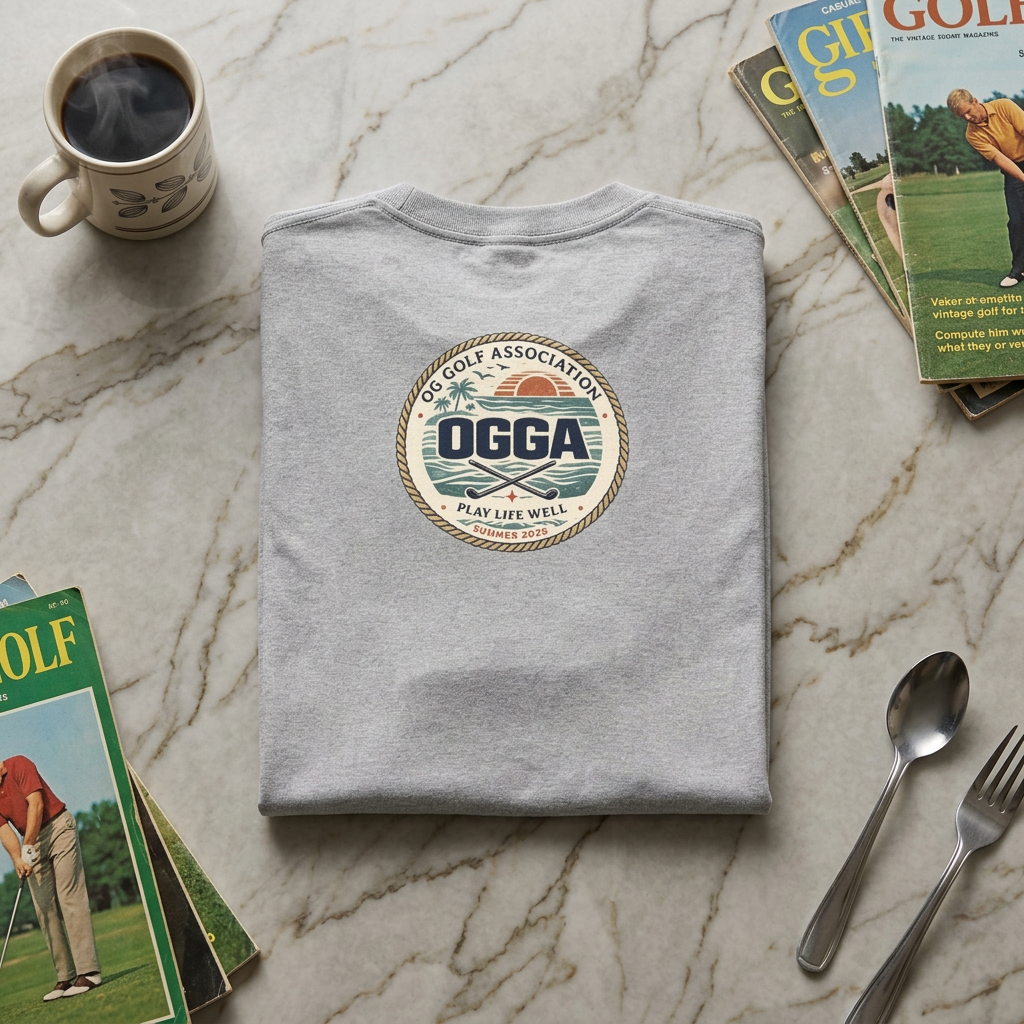 OGGA Vintage Golf Association Tee — Retro Logo Oversized Boxy T-Shirt