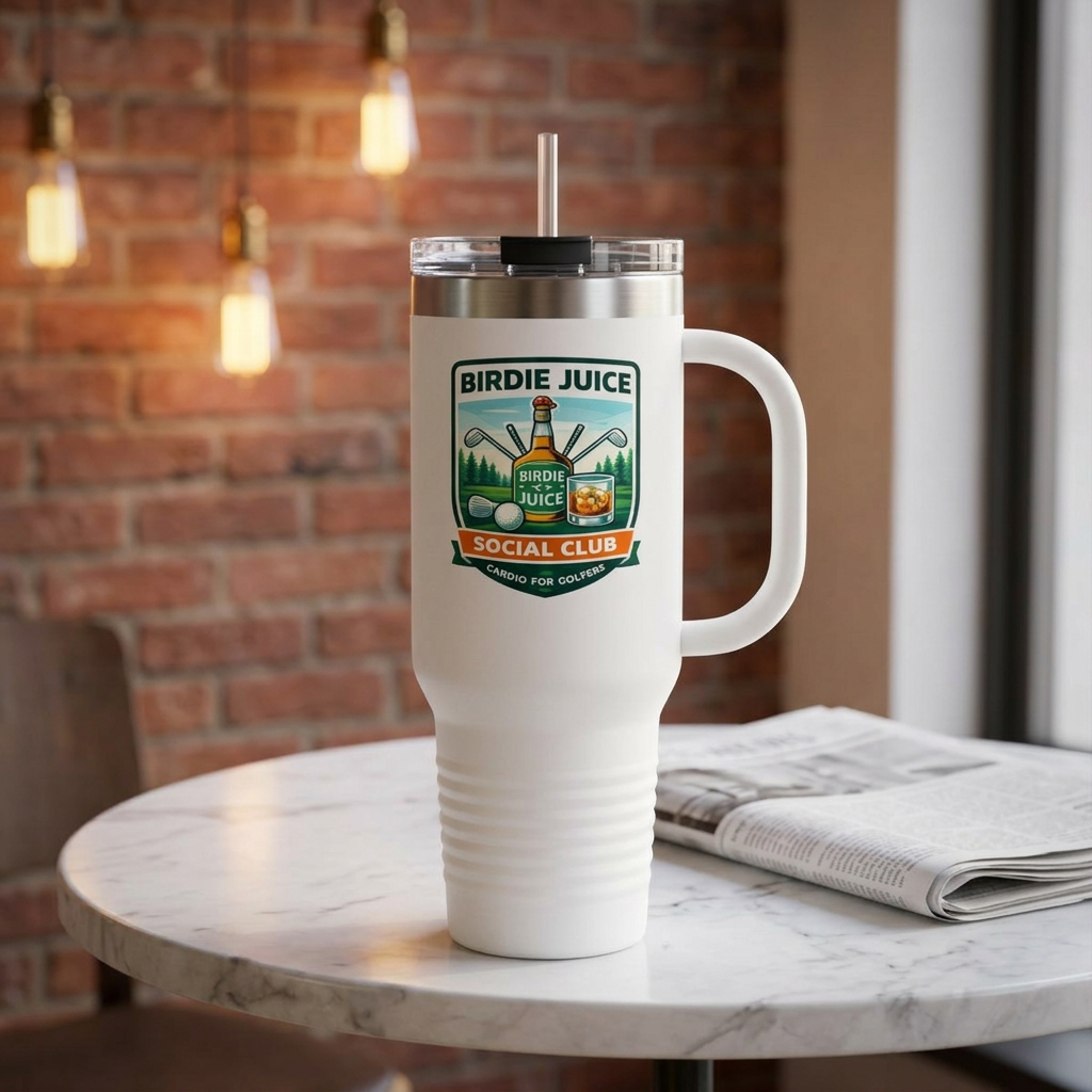 Birdie Juice 40oz Insulated Travel Mug — Golf Social Club Tumbler