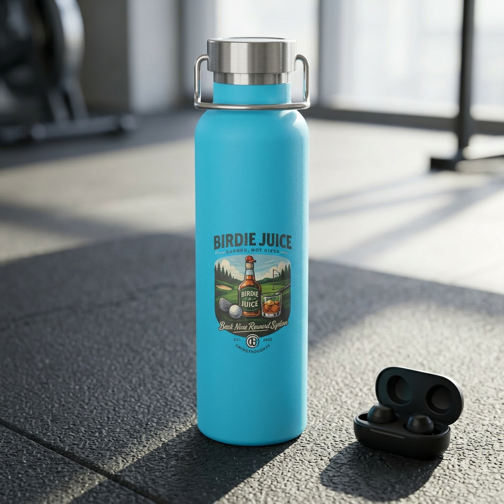 Birdie Juice Golf Water Bottle — 22oz Copper Vacuum Insulated Stainless Steel Bottle