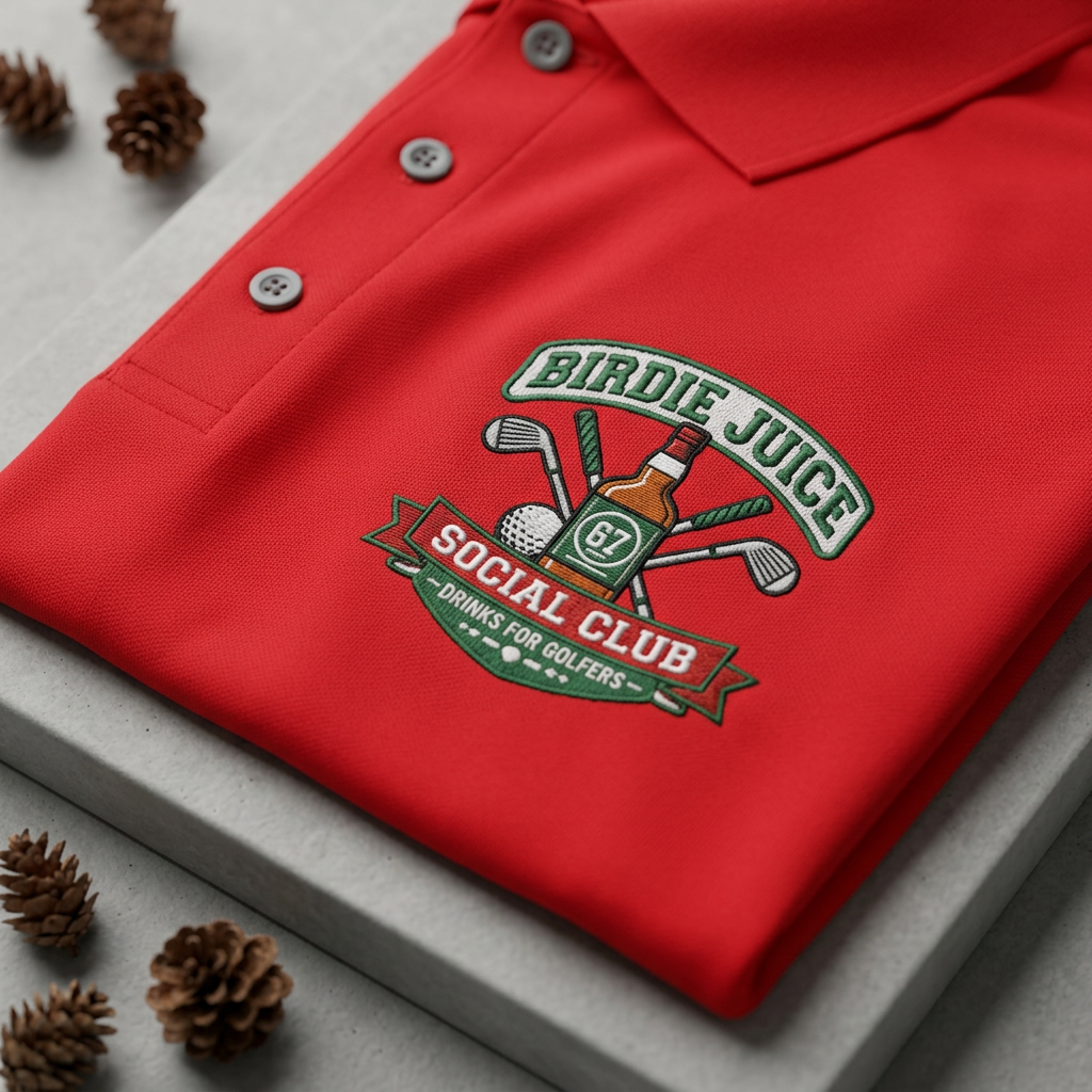 adidas Birdie Juice Social Club Performance Polo  — Athletic Golf & Work Shirt