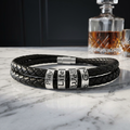 Play Life Well Do Good - Engraved Leather Bead Bracelet