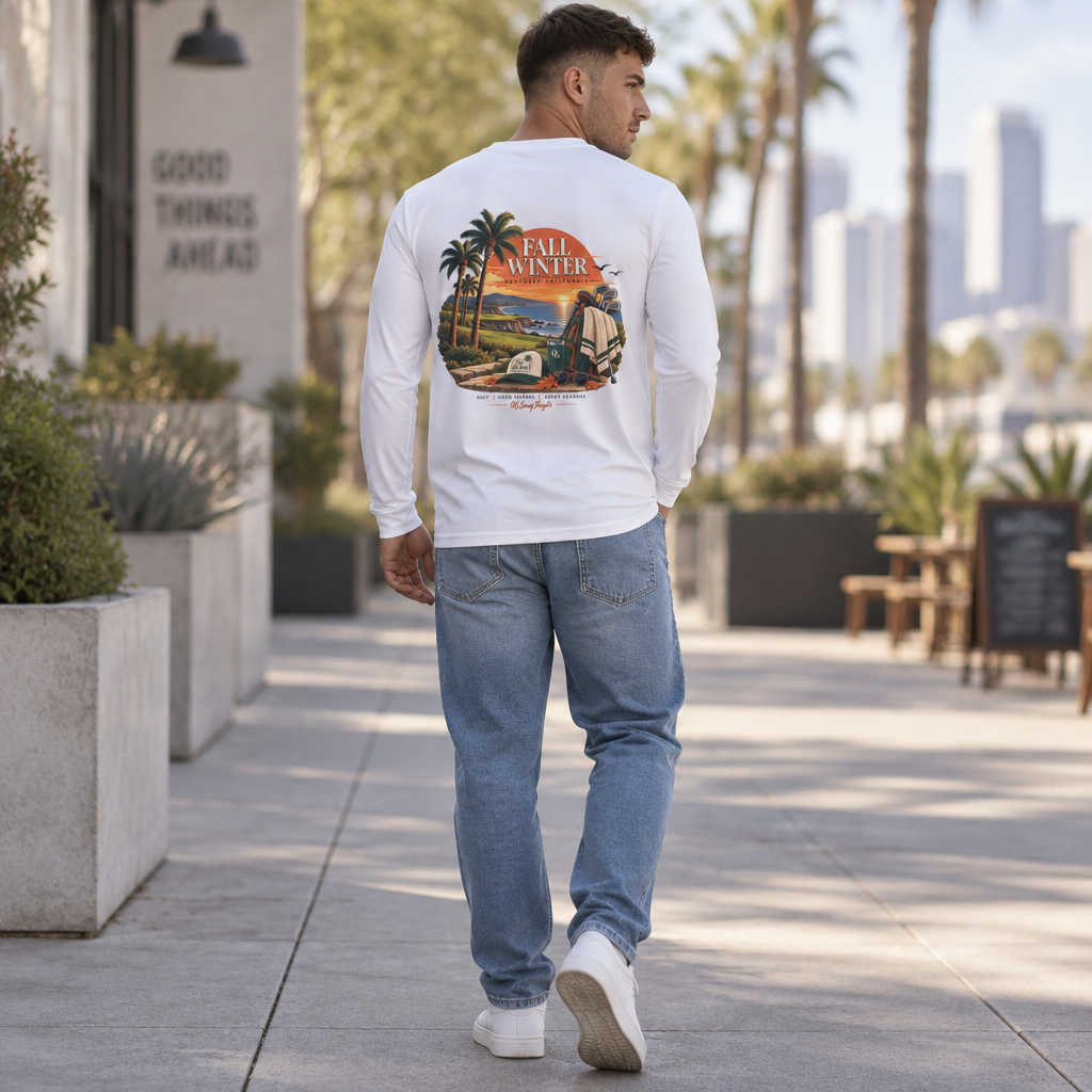 Fall Winter Beach Sunset Long Sleeve Shirt
