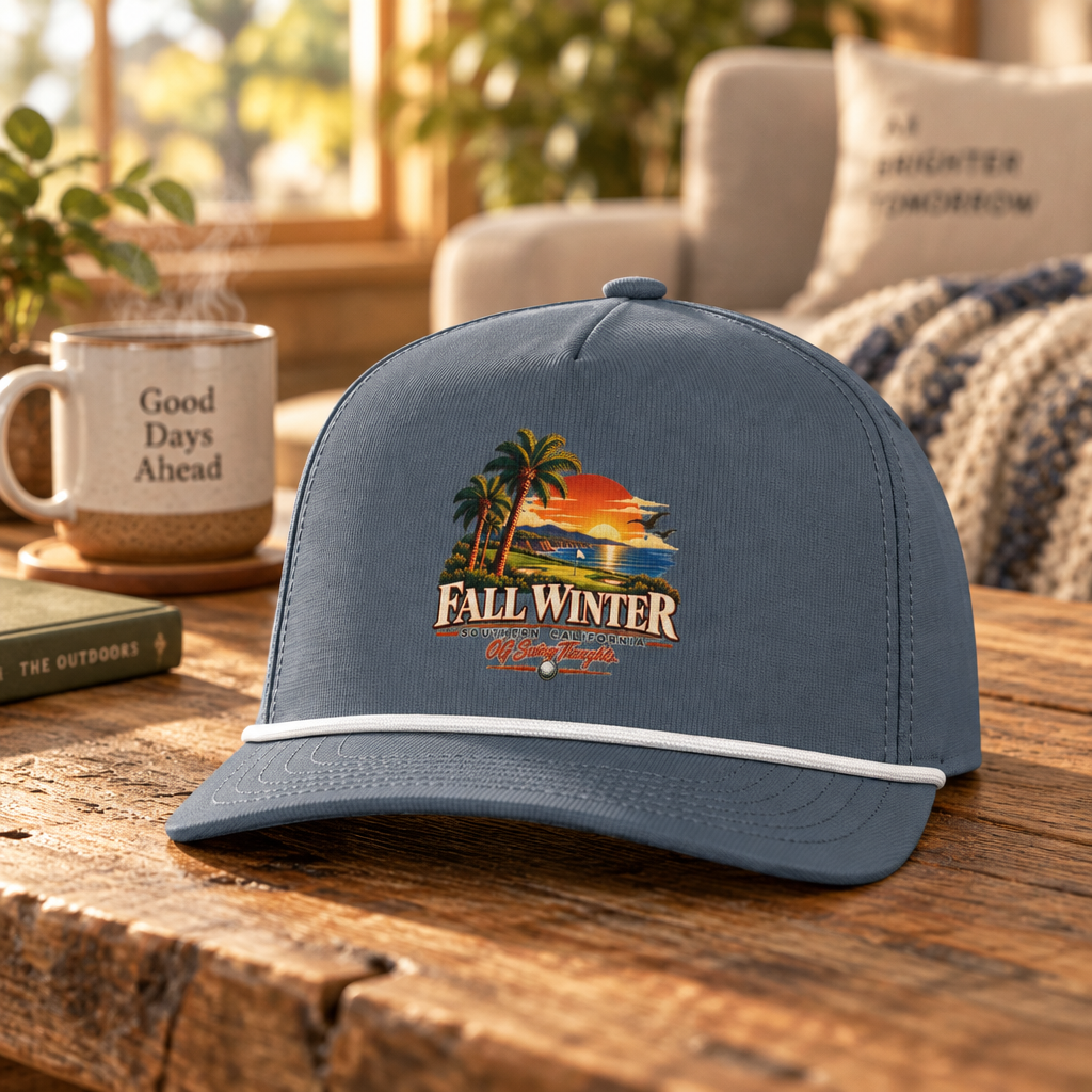 "Smoov Season" Fall Winter Tropical Sunset Rope Cap