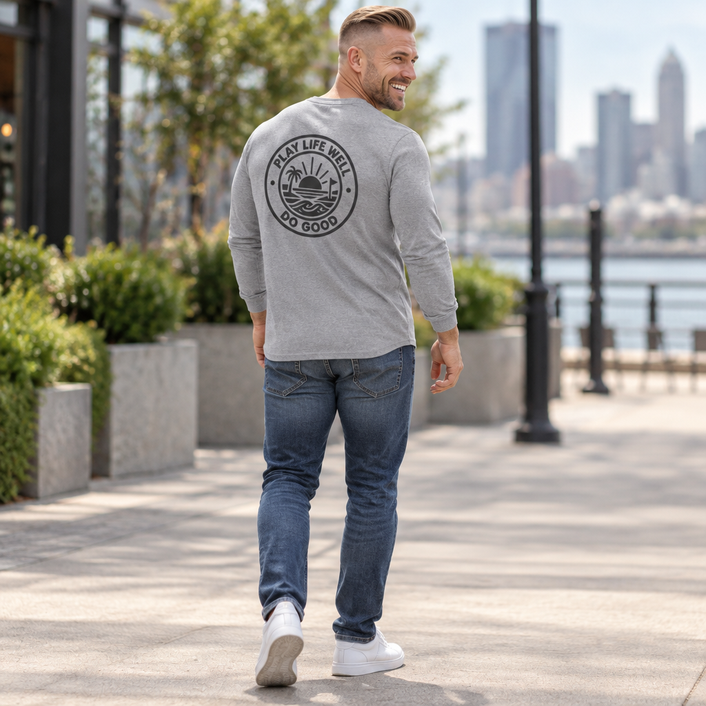 Play Life Well Do Good Graphic Long Sleeve Tee