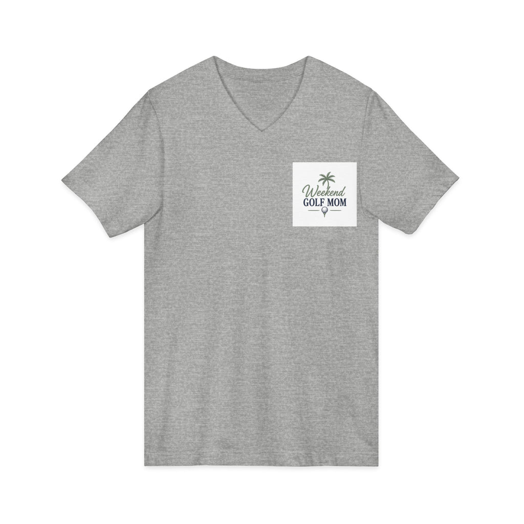 Weekend Golf Mom V-Neck Tee — Golfing Mom Graphic T-Shirt