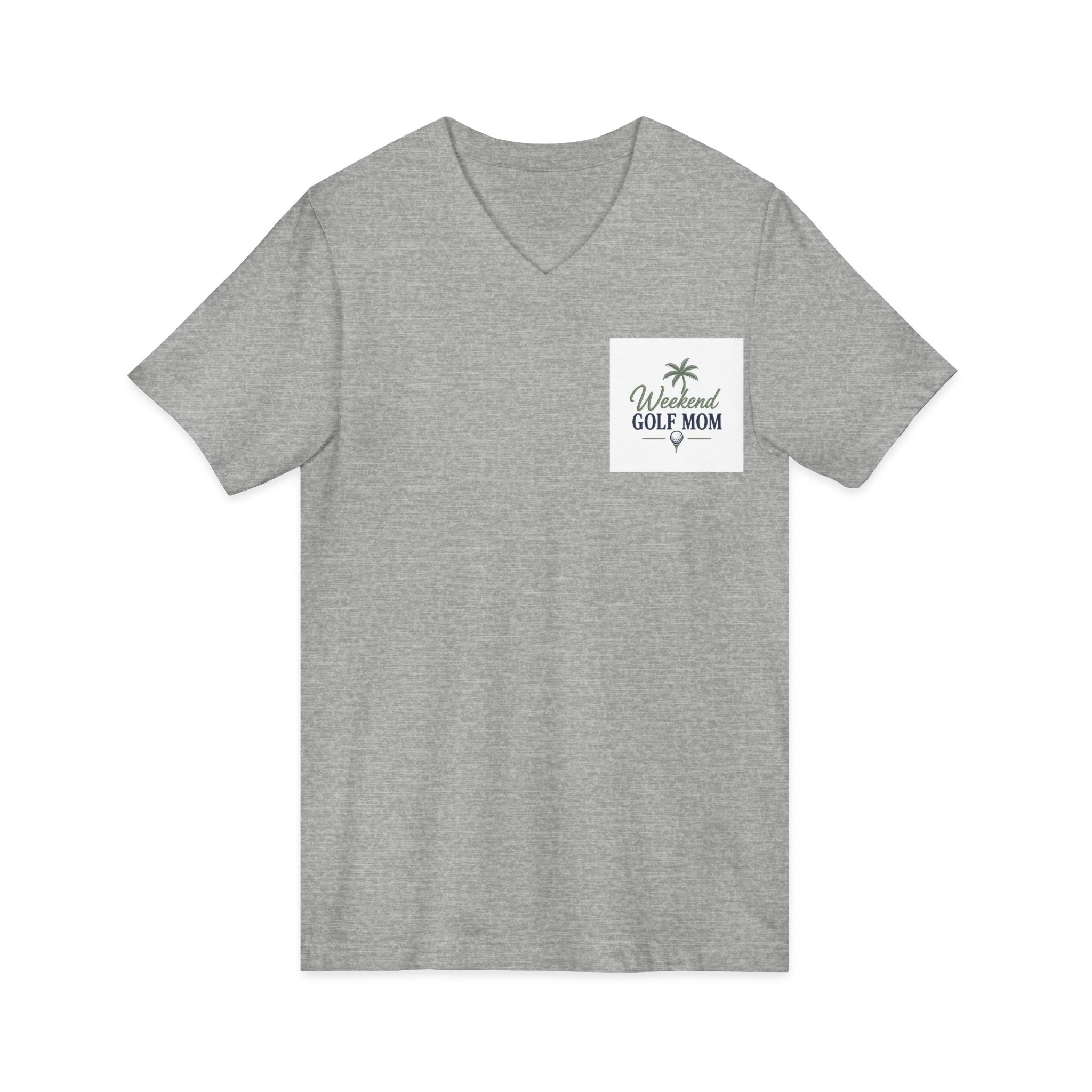 Weekend Golf Mom V-Neck Tee — Golfing Mom Graphic T-Shirt