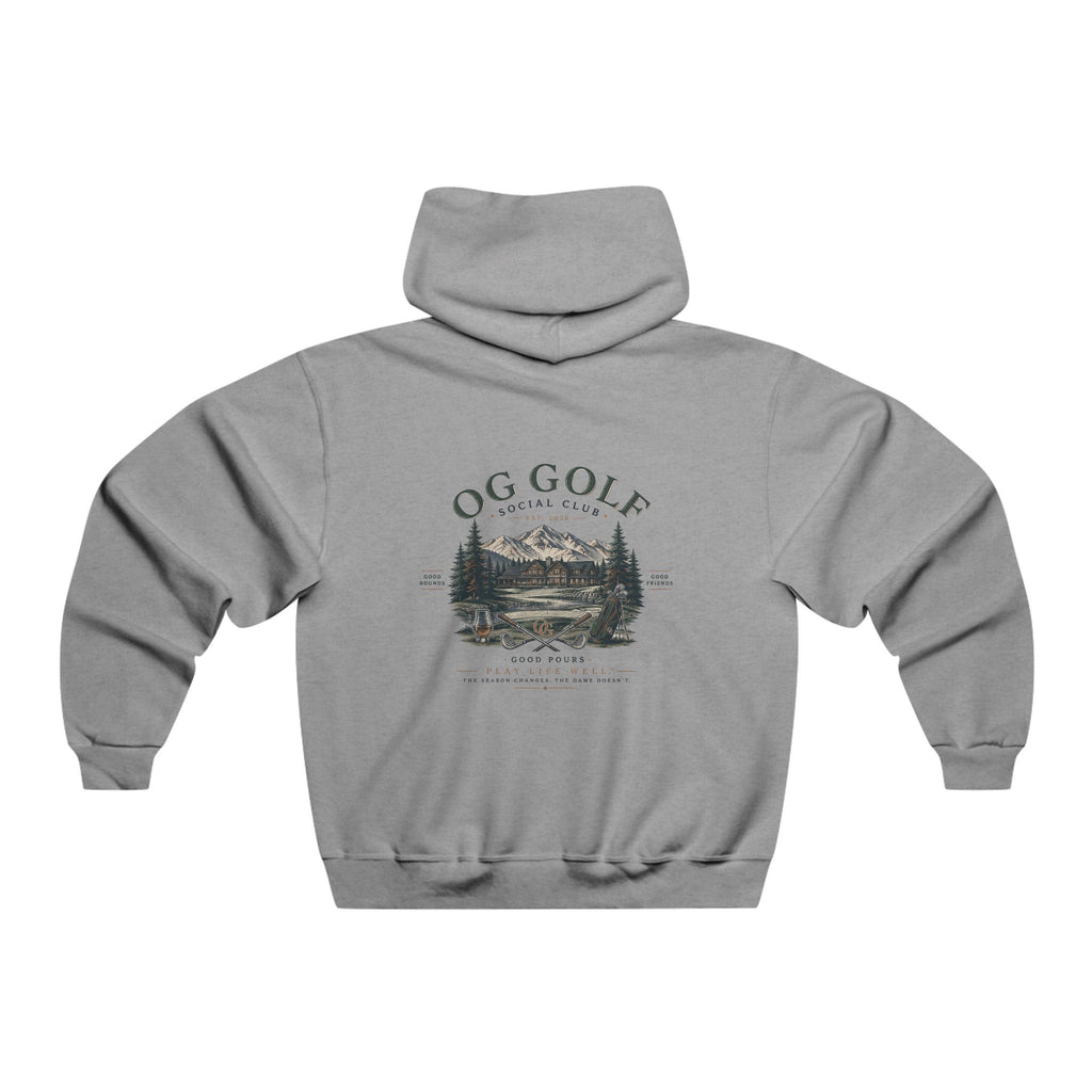 OG Golf Social Club Hoodie – Vintage Mountain Course Graphic Hooded Sweatshirt