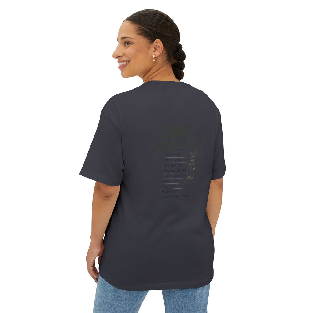 Golf Bucket List Tee — Casual Oversized Golf T‑Shirt