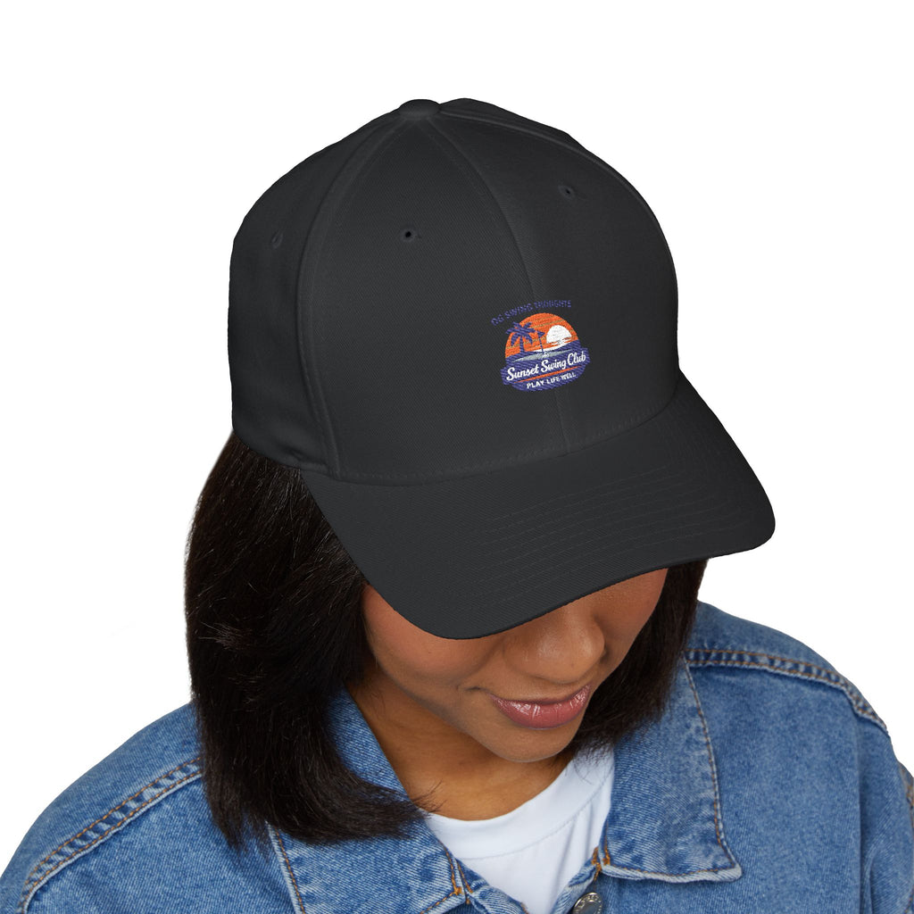 Embroidered Sunset Swing Club — Flex Fit Hat