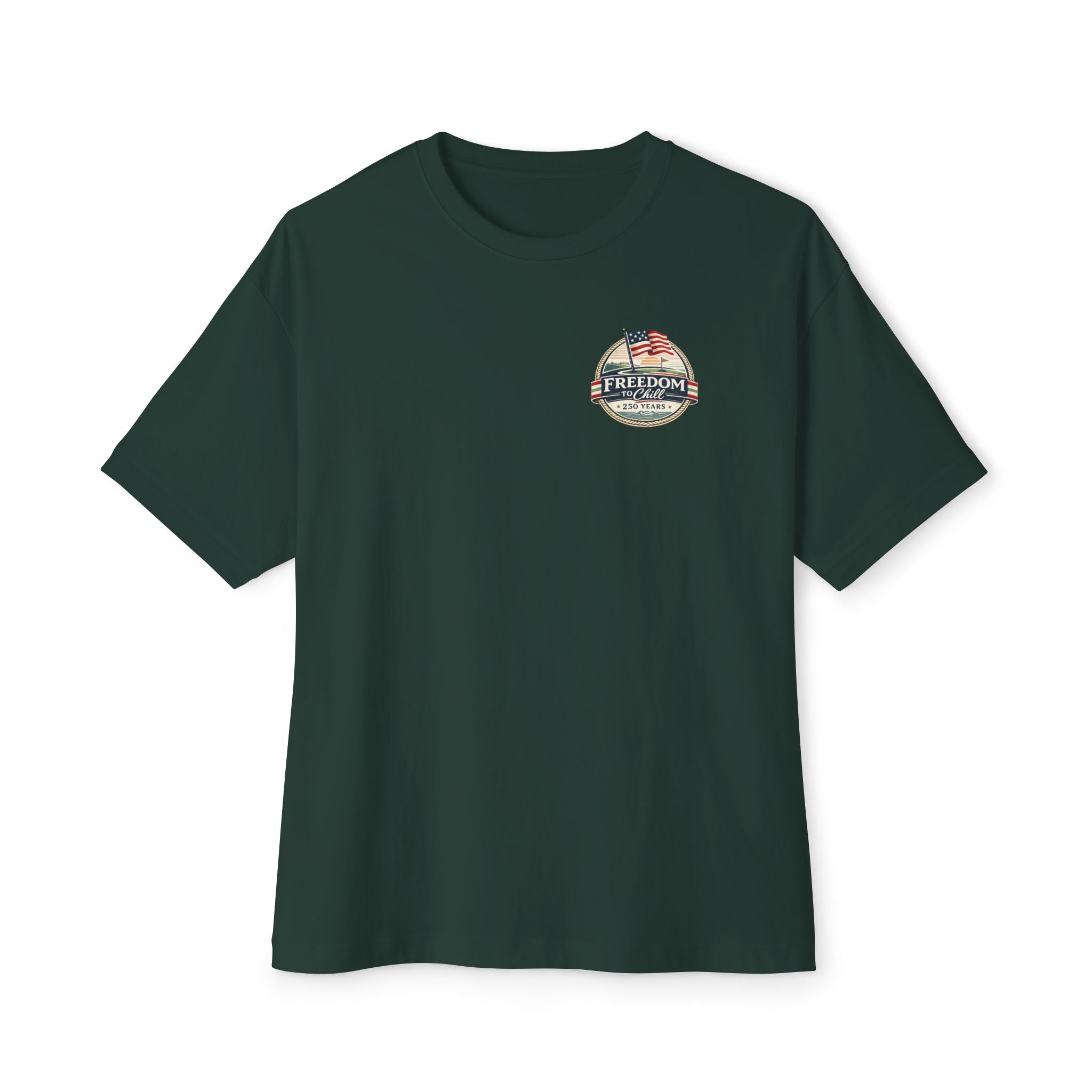 Freedom to Chill Tee — Vintage Beach Flag Graphic T-Shirt