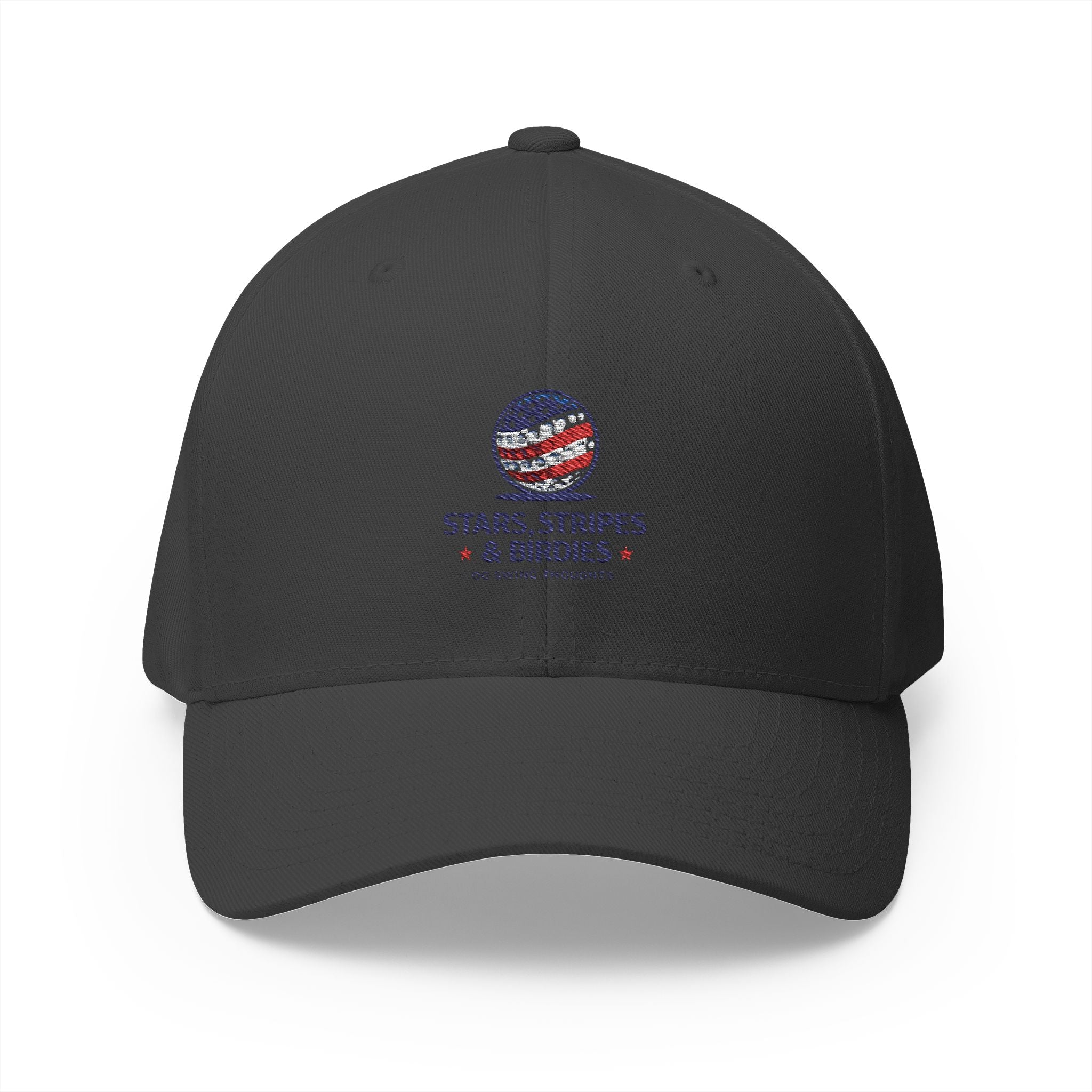 Embroidered 'Stars, Stripes & Birdies' Patriotic Structured Cap