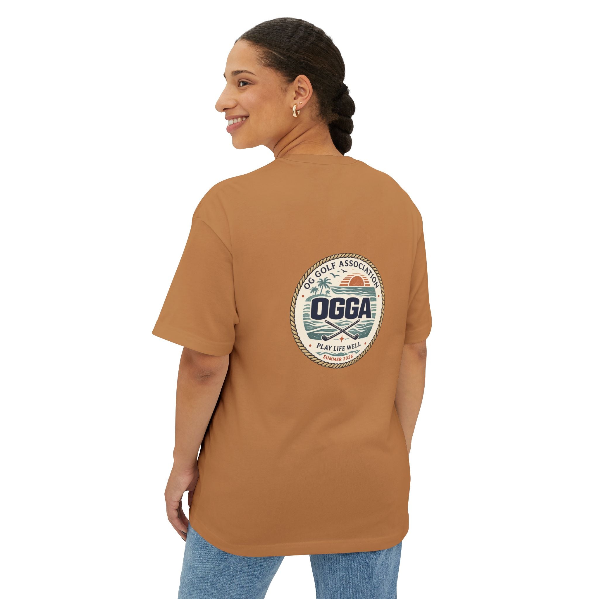 OGGA Vintage Golf Association Tee — Retro Logo Oversized Boxy T-Shirt