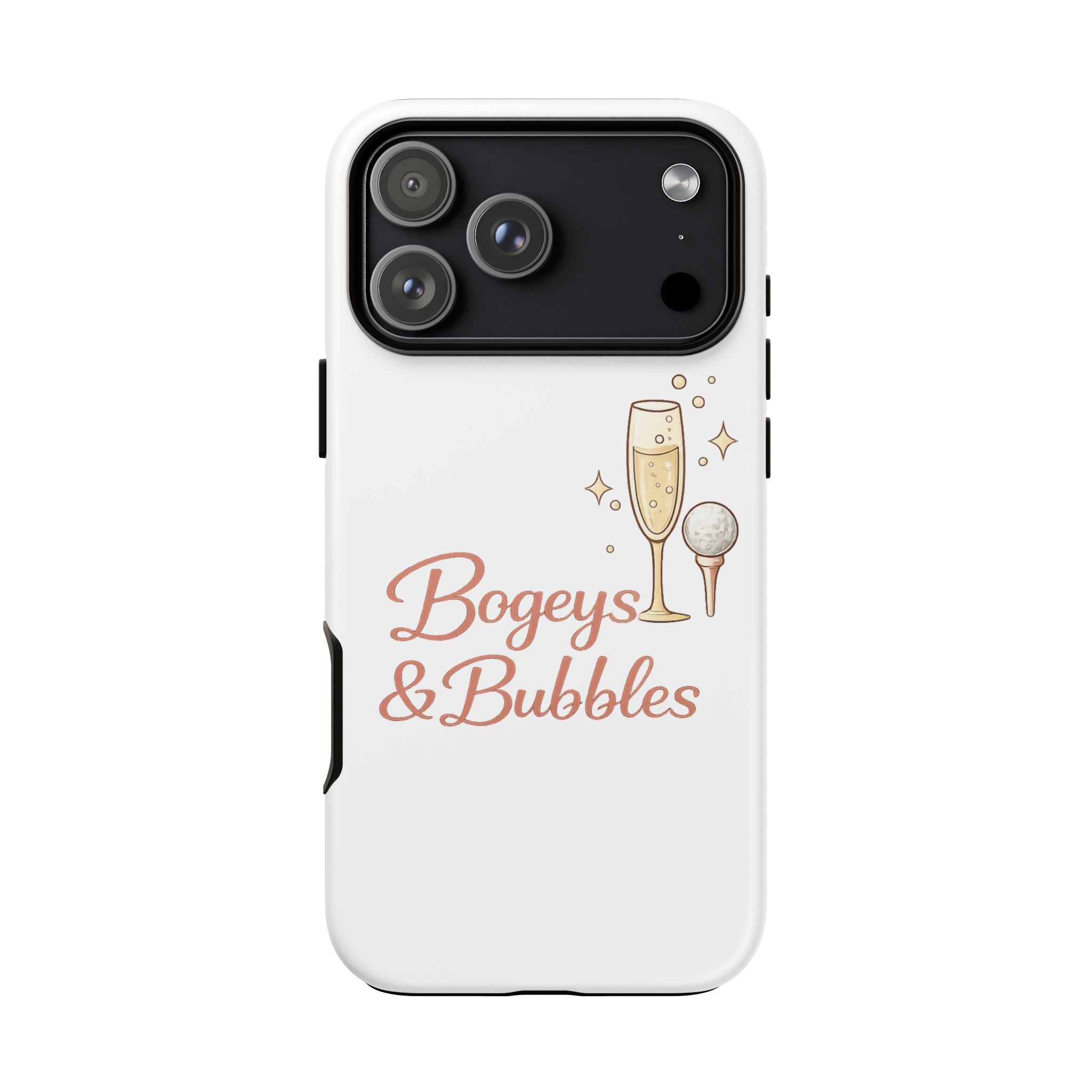 Phone Case — "Bogeys & Bubbles" Champagne Golf Design