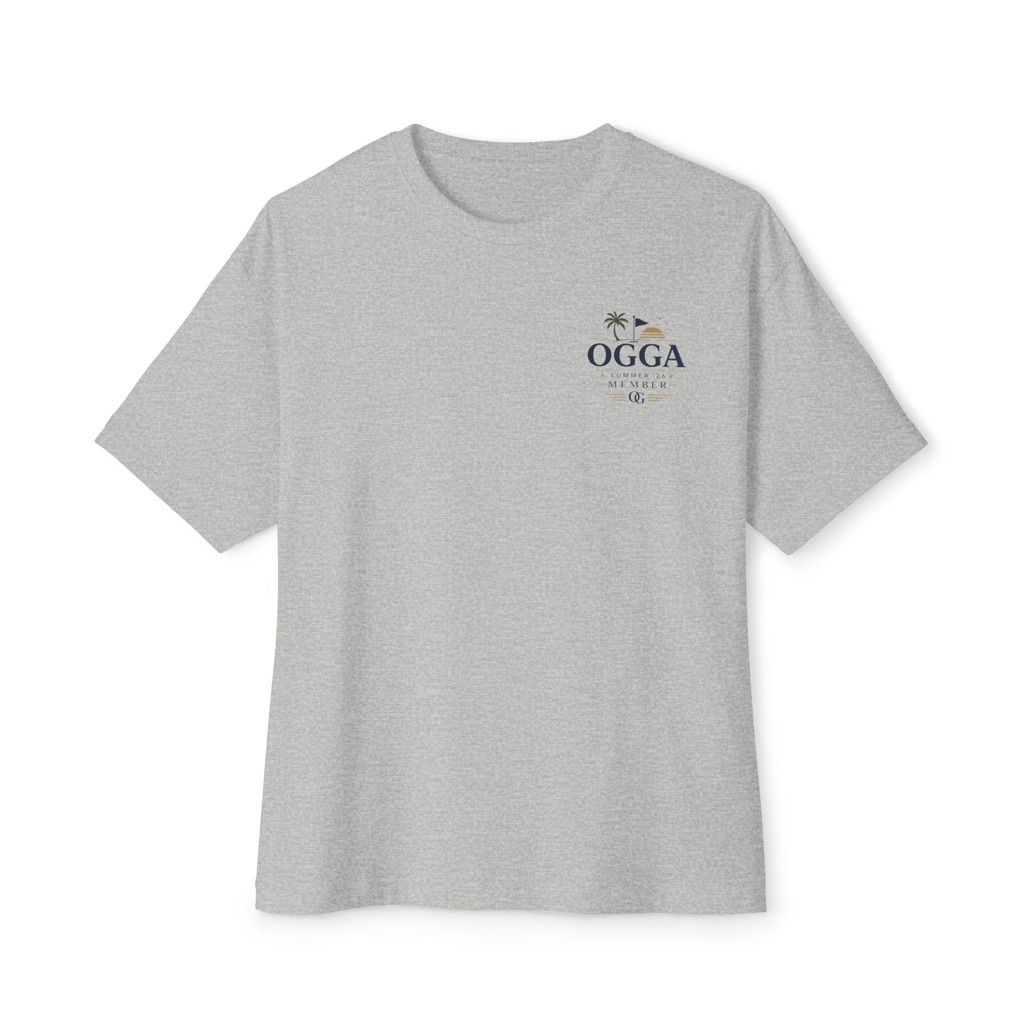 OGGA Beach Tee — "Live Free, Play Easy" Oversized Boxy T-Shirt