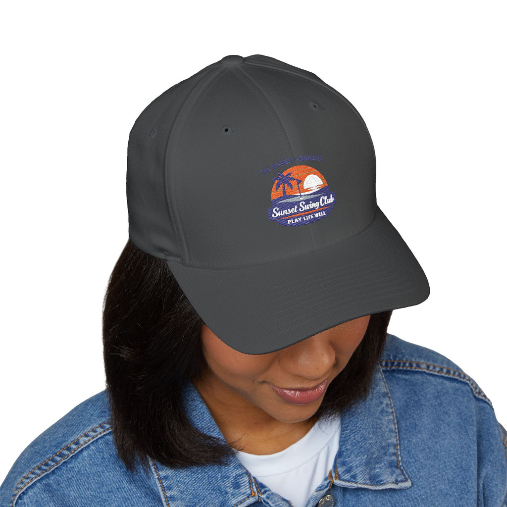 Embroidered Sunset Swing Club — Flex Fit Hat