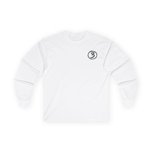 "Put Me Down for 3" Long Sleeve Tee - Play Life Well. Do Good