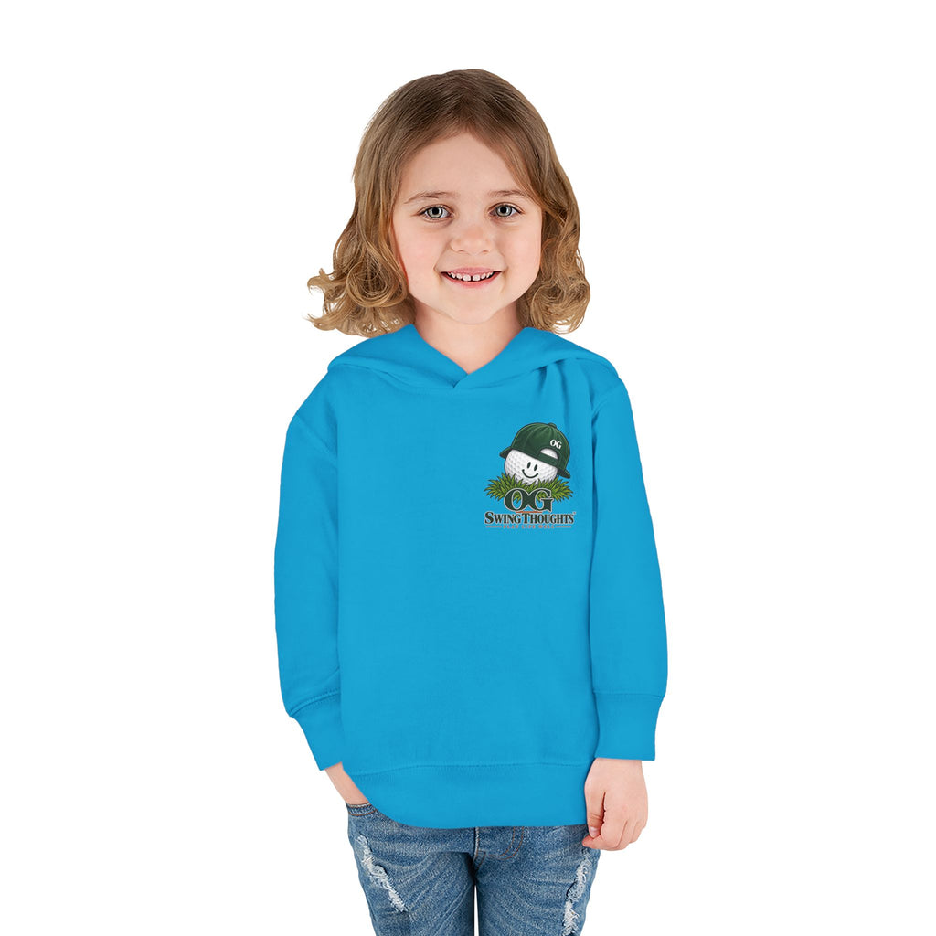 "Little Legend" Toddler Hoodie - 'OG Swing Thoughts' Cute Golf Kid Pullover Fleece