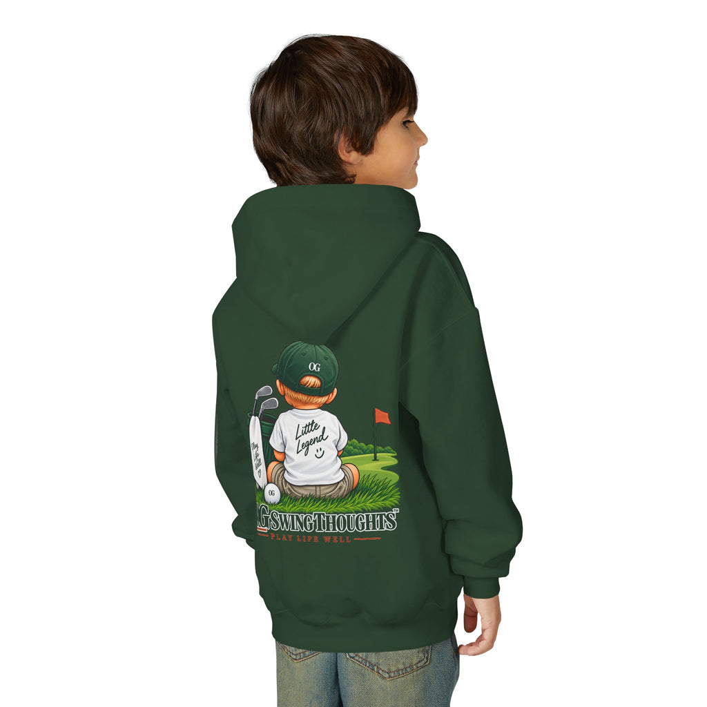 "Little Legend" Youth Golf Hoodie — "OG Swing Thoughts" Kids Golf Pullover
