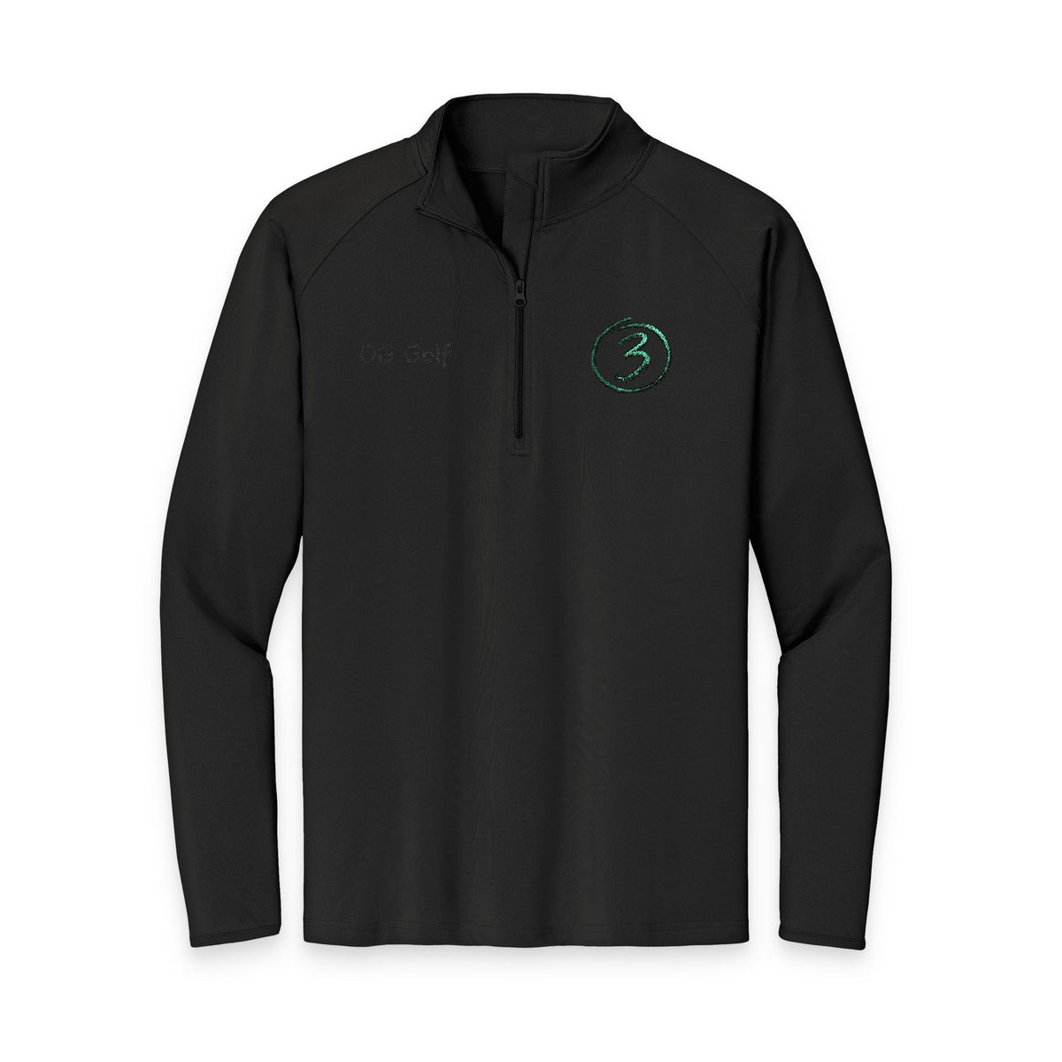 "Put Me Down for 3" OG Golf Quarter-Zip Pullover with Embroidered Logo