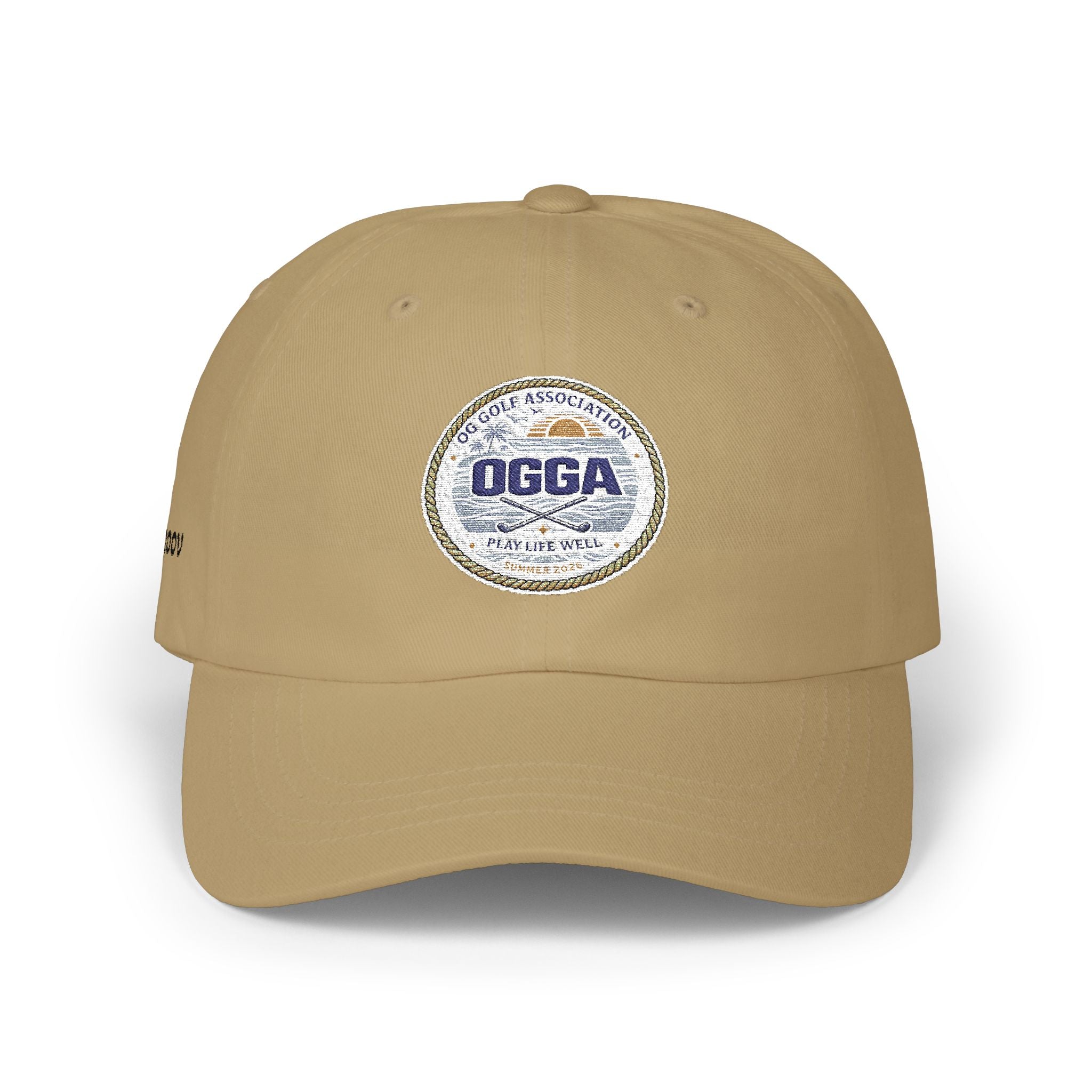 OGGA Retro Circle Dad Cap — Vintage Sports Logo Baseball Hat