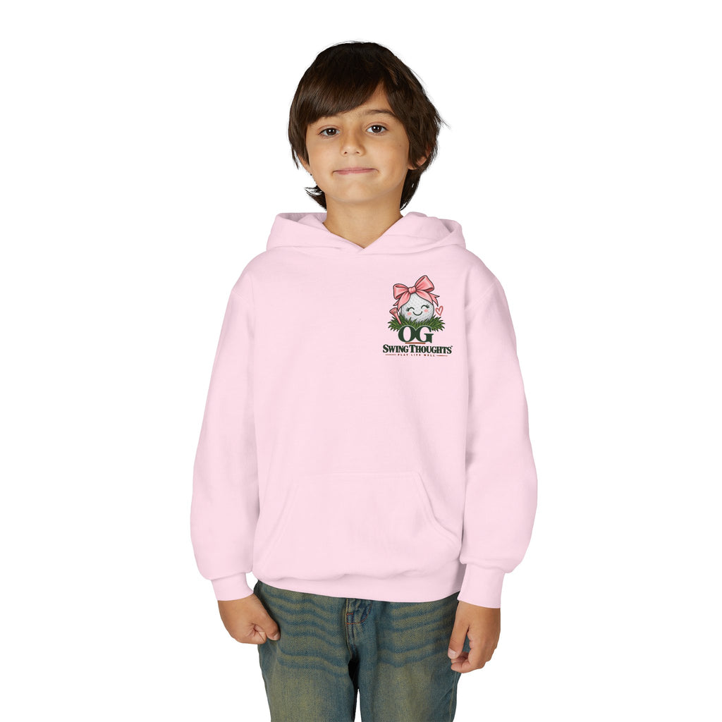 "Future Golf Pro" Youth Golf Hoodie — "OG Swing Thoughts" Cute Girl Golfer Graphic