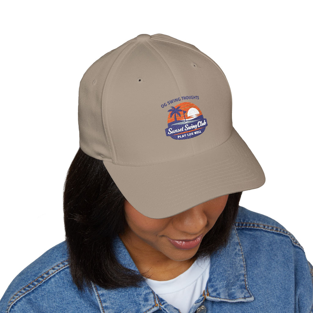 Embroidered Sunset Swing Club — Flex Fit Hat
