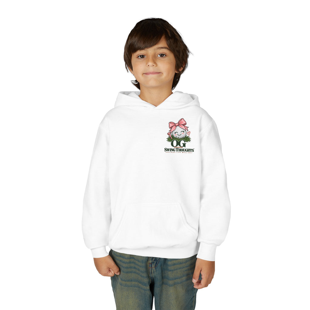 "Future Golf Pro" Youth Golf Hoodie — "OG Swing Thoughts" Cute Girl Golfer Graphic
