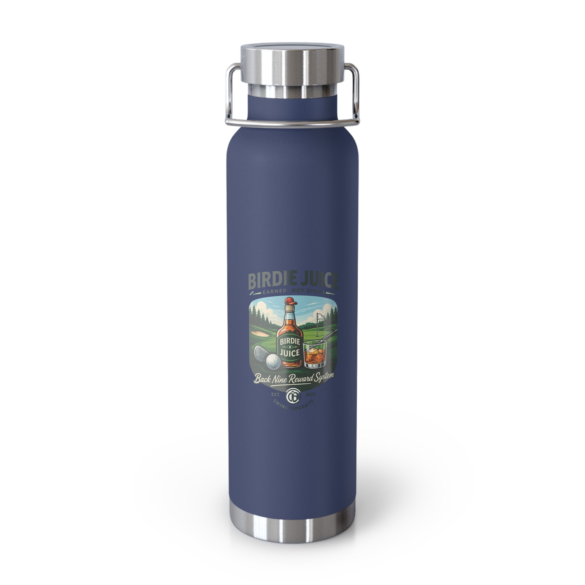 Birdie Juice Golf Water Bottle — 22oz Copper Vacuum Insulated Stainless Steel Bottle