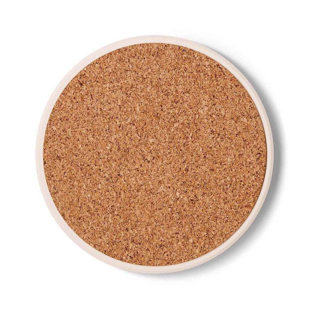 Ceramic Coaster — "Play Life Well Do Good" Sunset Palm Drink Coaster