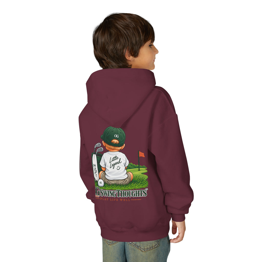 "Little Legend" Youth Golf Hoodie — "OG Swing Thoughts" Kids Golf Pullover