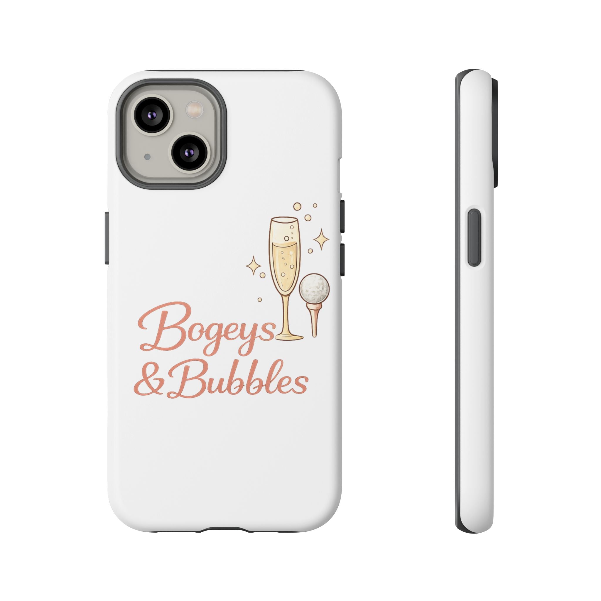 Phone Case — "Bogeys & Bubbles" Champagne Golf Design