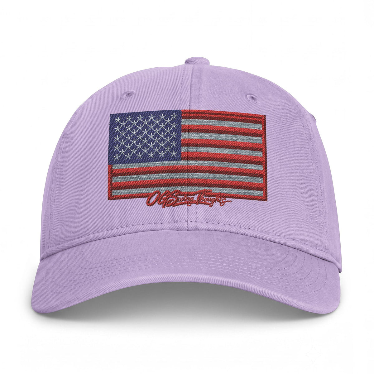 Embroidered Distressed American Flag Cap — Coastal Washed Baseball Hat