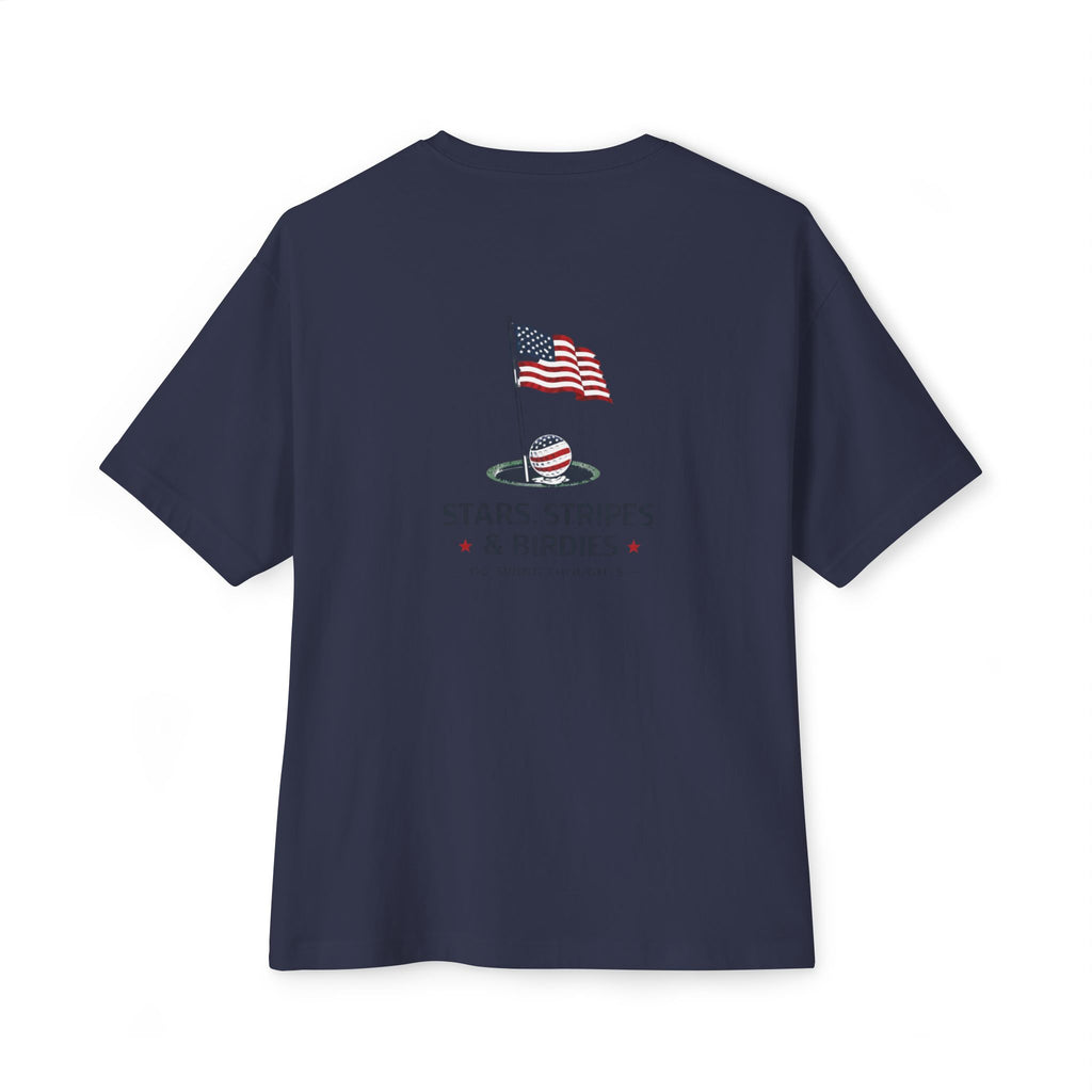 Patriotic Stars & Stripes Tee — American Flag & Golf Ball Graphic