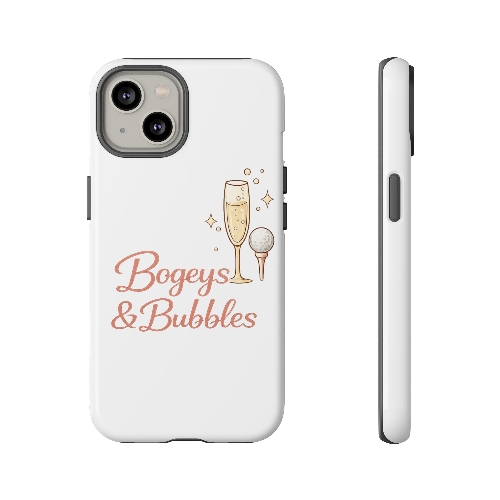 Phone Case — "Bogeys & Bubbles" Champagne Golf Design