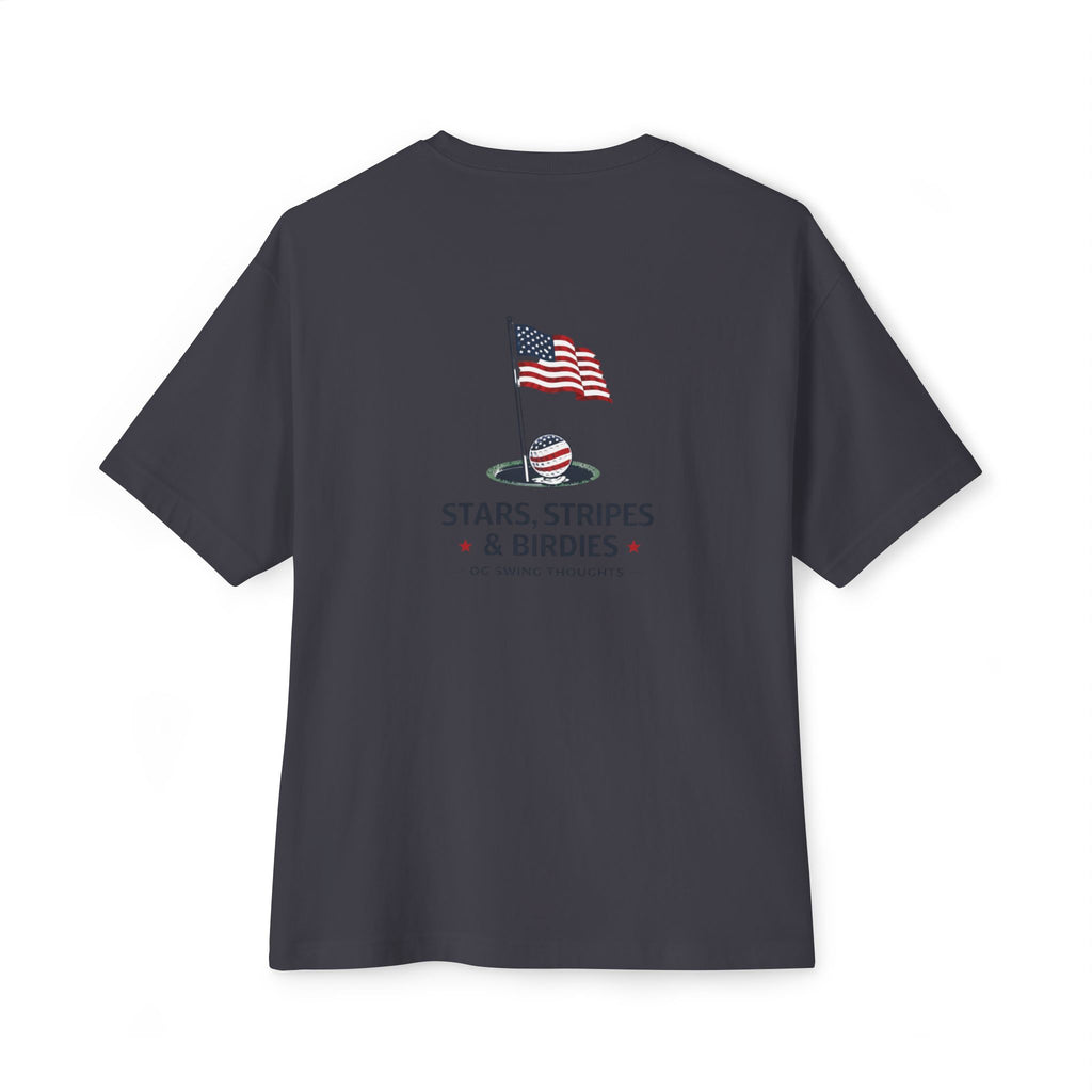Patriotic Stars & Stripes Tee — American Flag & Golf Ball Graphic