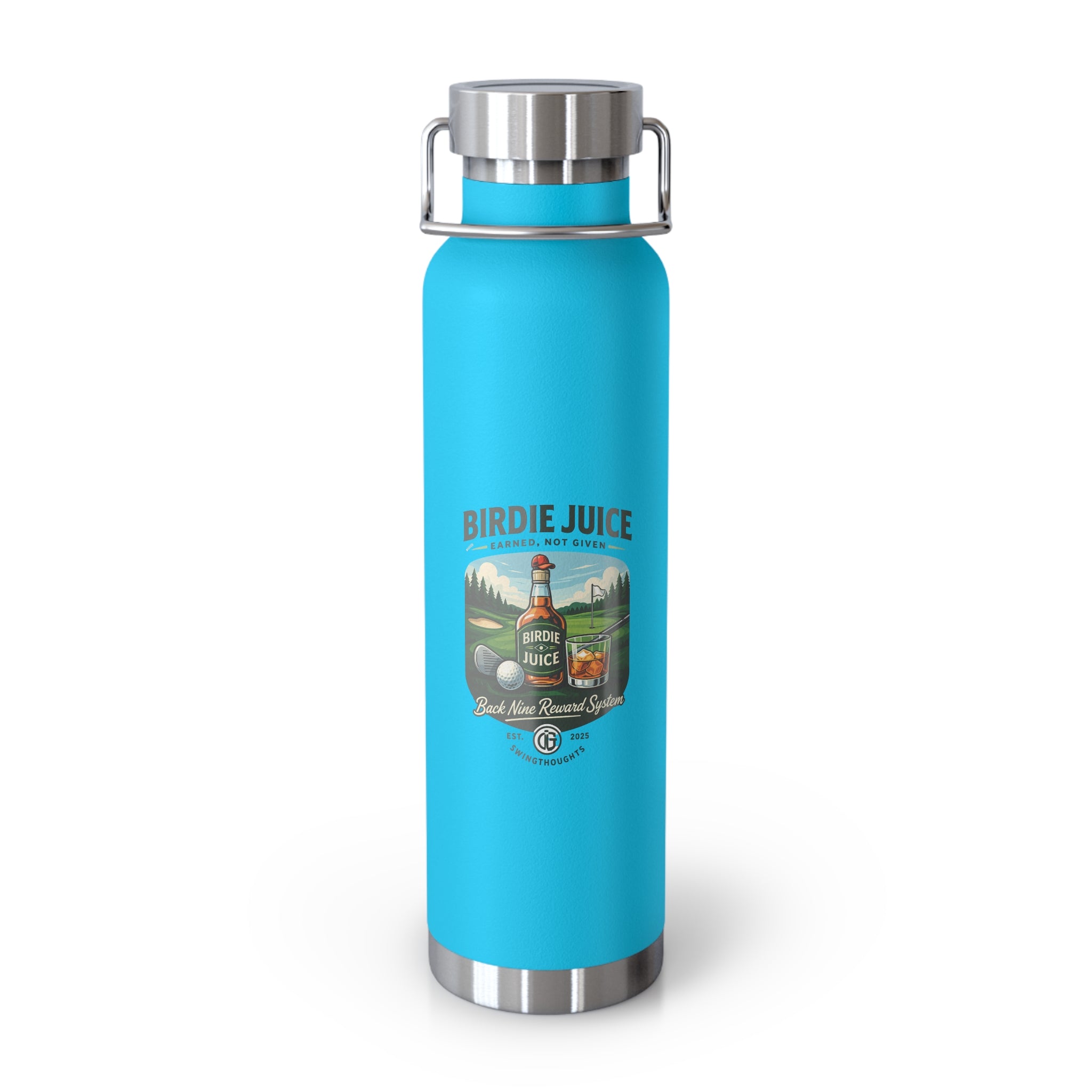 Birdie Juice Golf Water Bottle — 22oz Copper Vacuum Insulated Stainless Steel Bottle