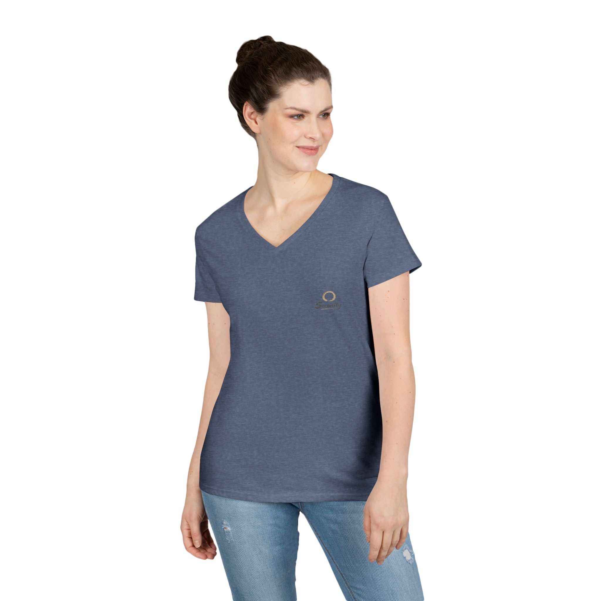 Zen Collection "Serenity" Ladies' V-Neck T-Shirt