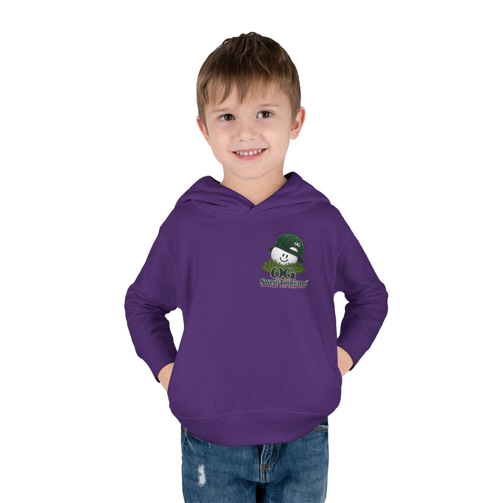 "Little Legend" Toddler Hoodie - 'OG Swing Thoughts' Cute Golf Kid Pullover Fleece
