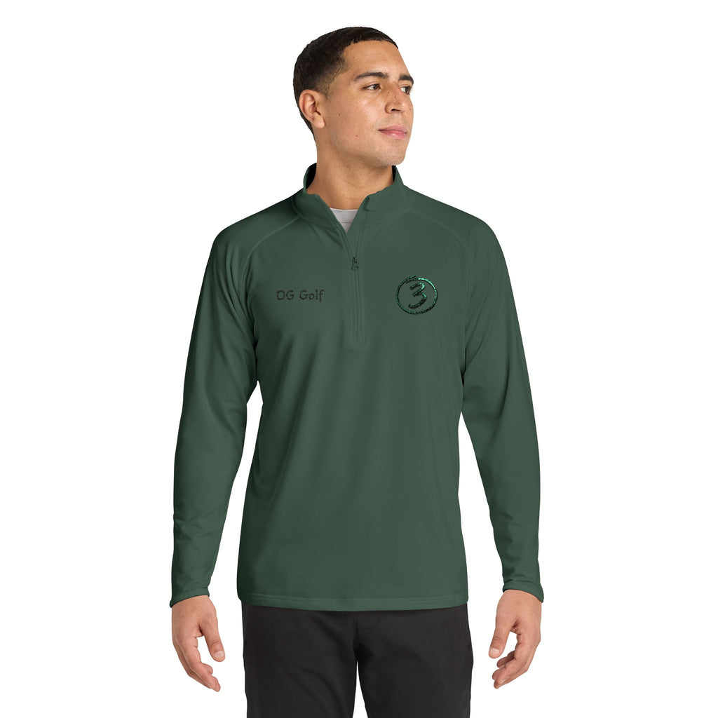 "Put Me Down for 3" OG Golf Quarter-Zip Pullover with Embroidered Logo