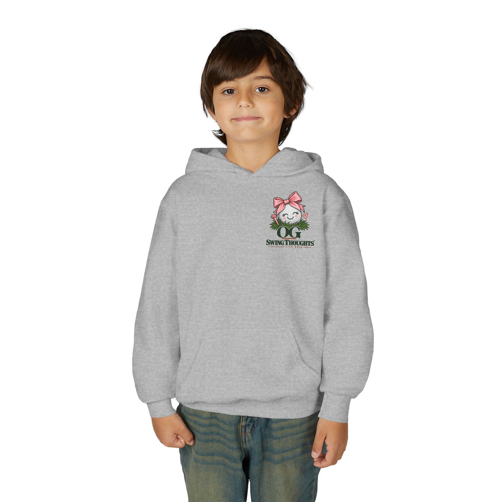 "Future Golf Pro" Youth Golf Hoodie — "OG Swing Thoughts" Cute Girl Golfer Graphic