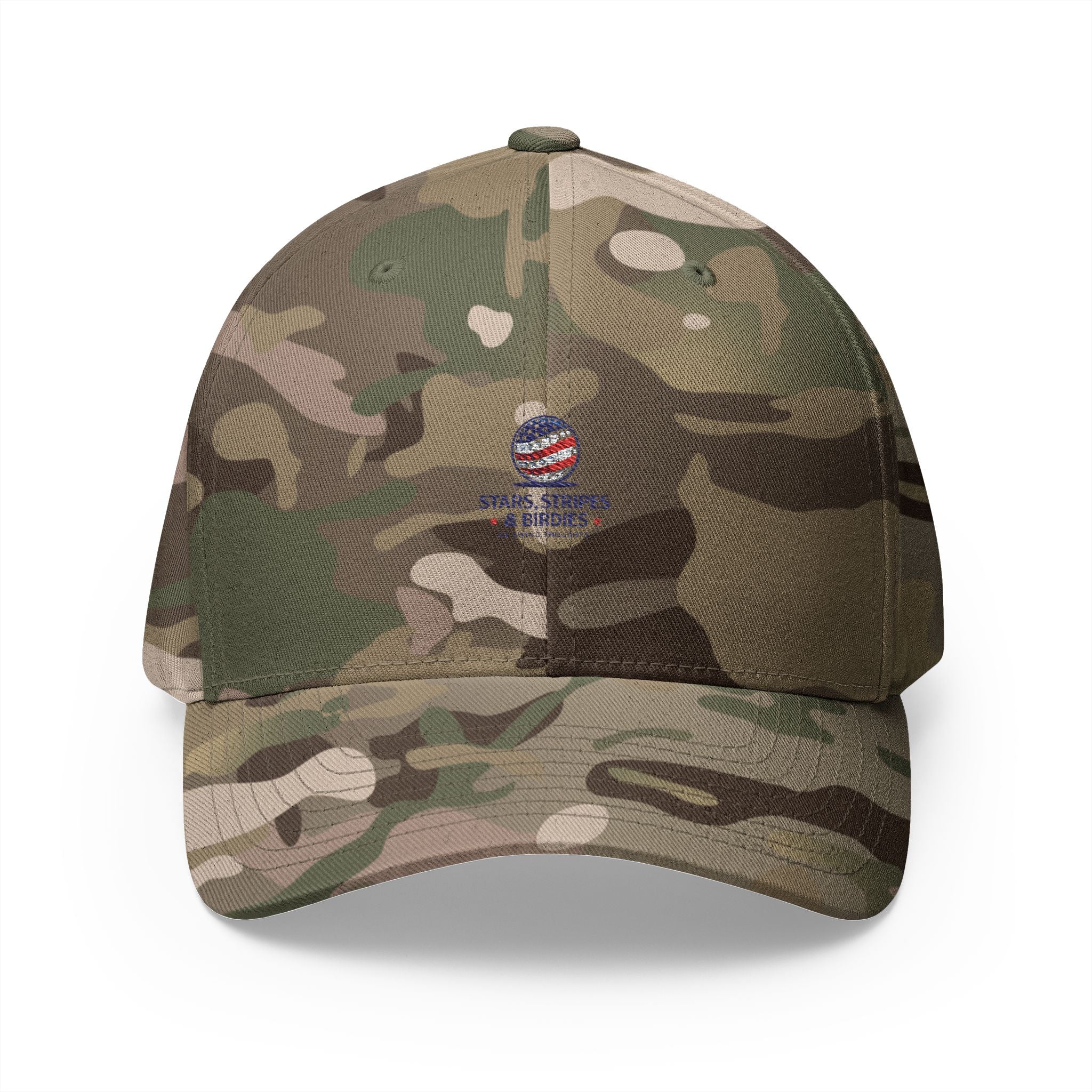 Embroidered 'Stars, Stripes & Birdies' Patriotic Structured Cap