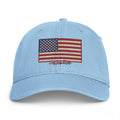 Embroidered Distressed American Flag Cap — Coastal Washed Baseball Hat
