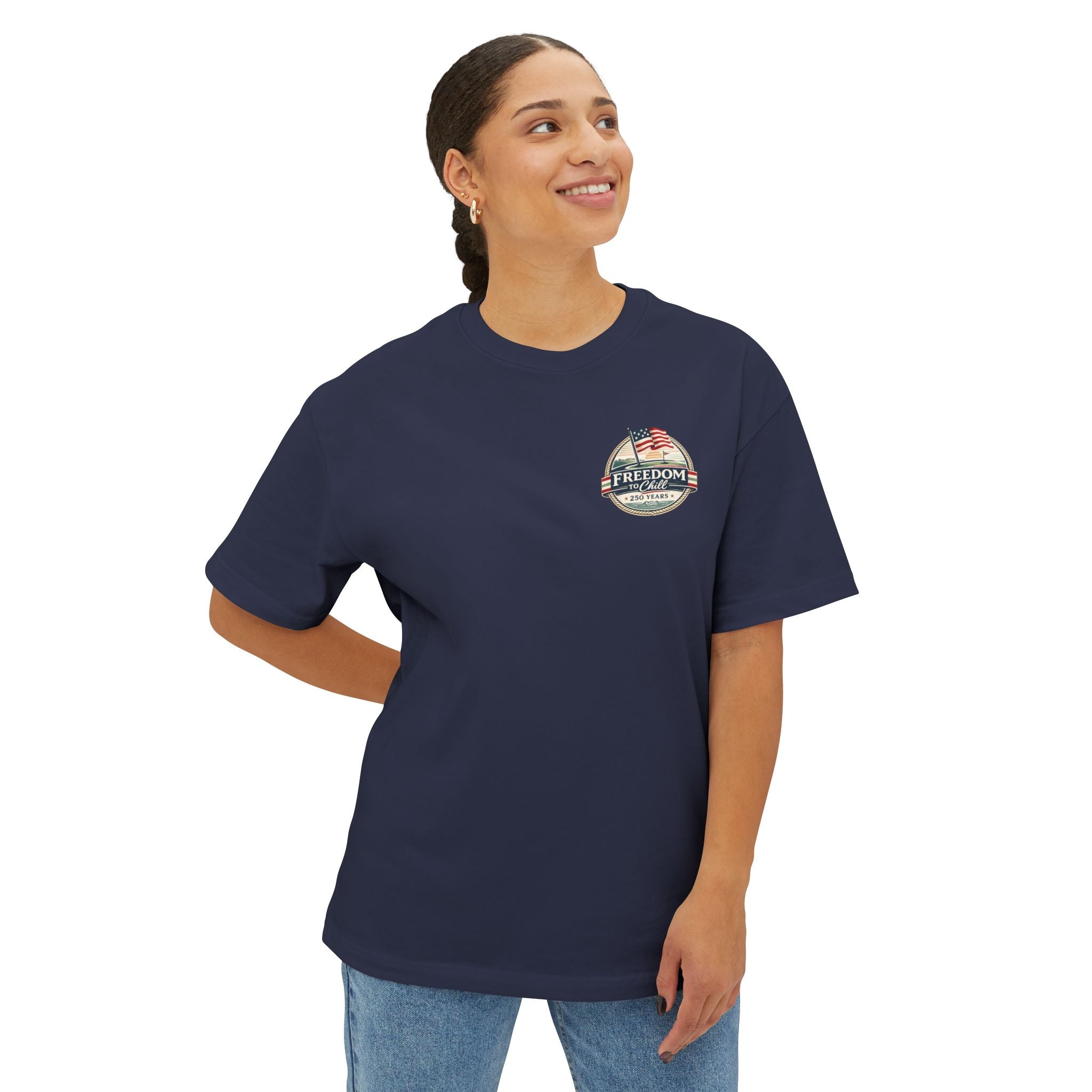 Freedom to Chill Tee — Vintage Beach Flag Graphic T-Shirt