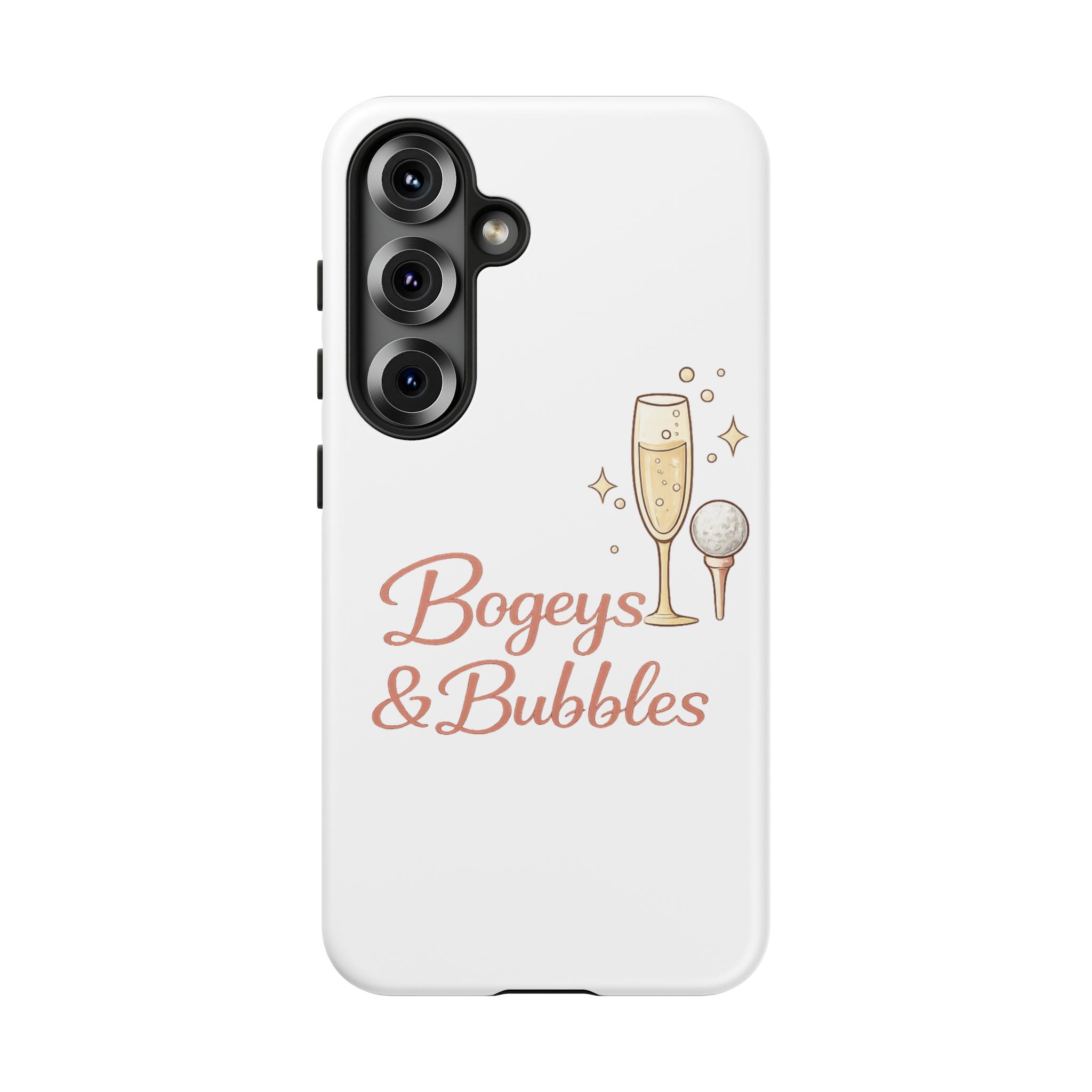 Phone Case — "Bogeys & Bubbles" Champagne Golf Design