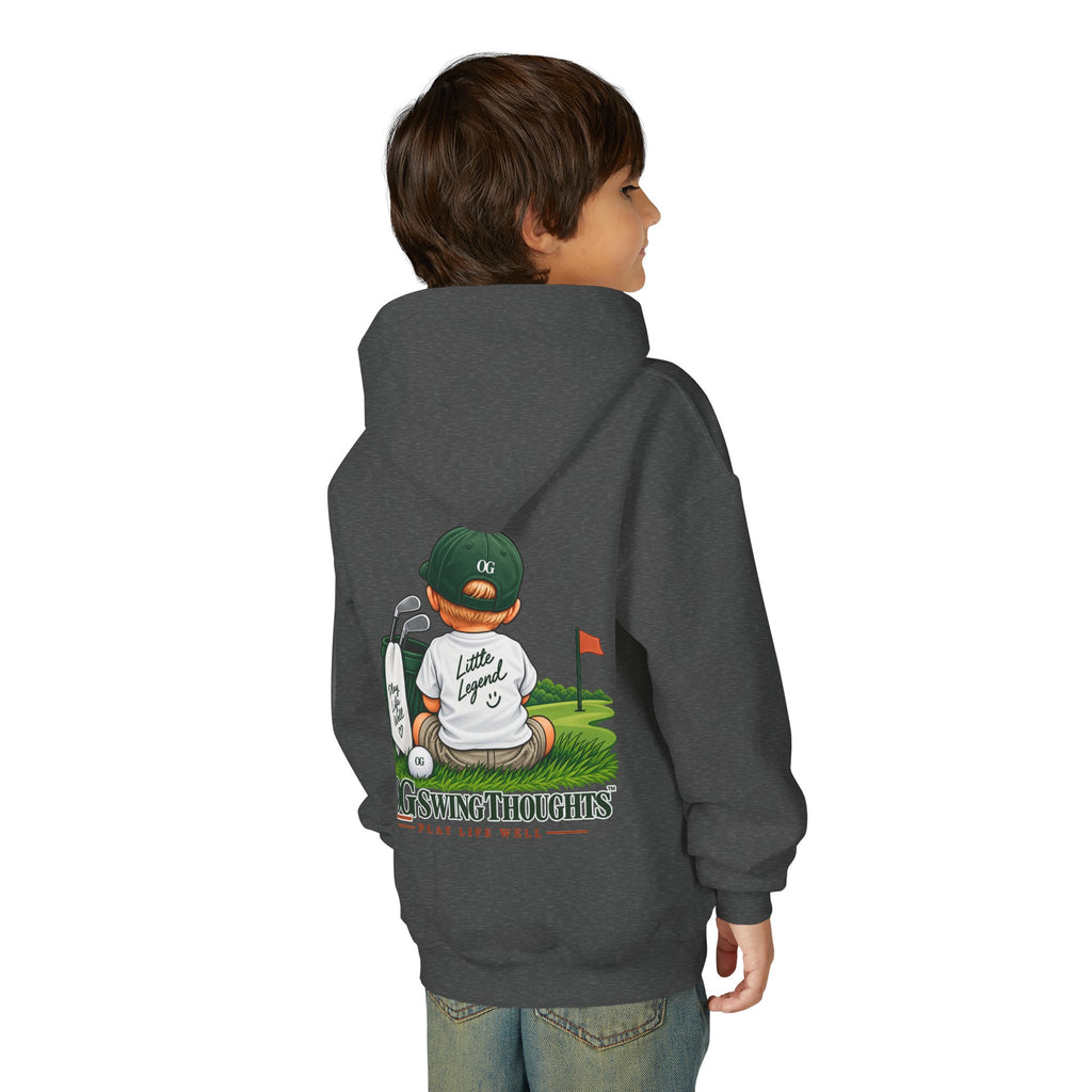 "Little Legend" Youth Golf Hoodie — "OG Swing Thoughts" Kids Golf Pullover