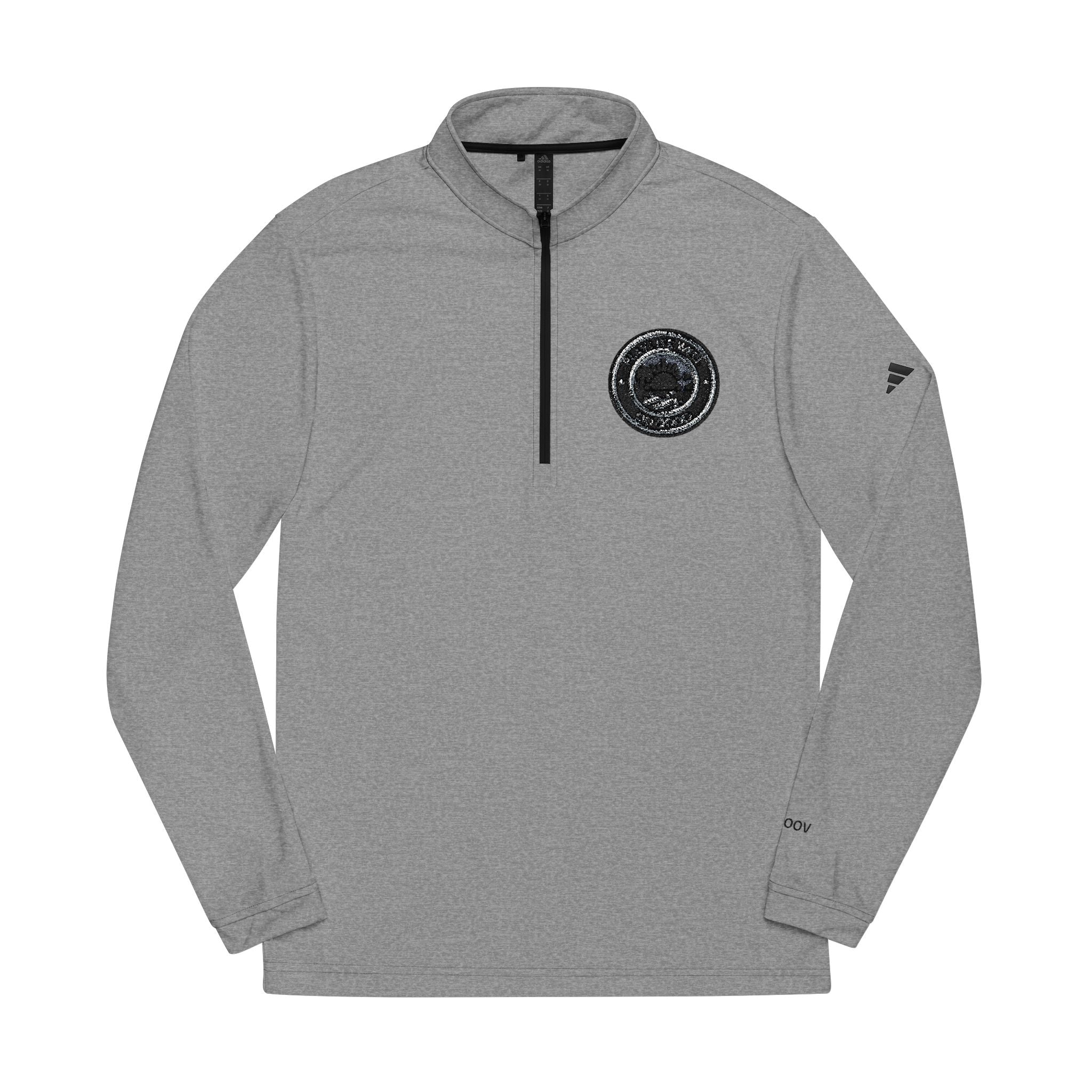 adidas Embroidered Play Life Well Do Good Quarter-Zip Pullover — Performance Golf Top
