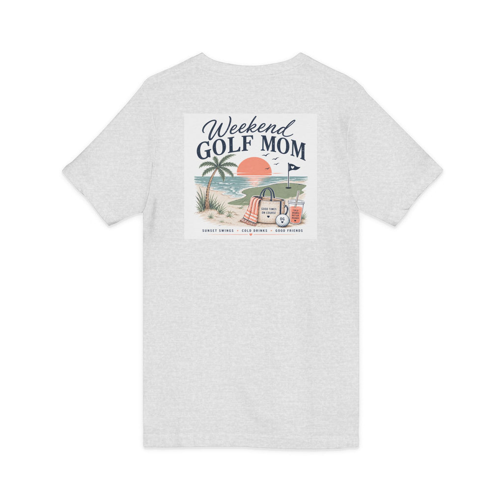 Weekend Golf Mom V-Neck Tee — Golfing Mom Graphic T-Shirt