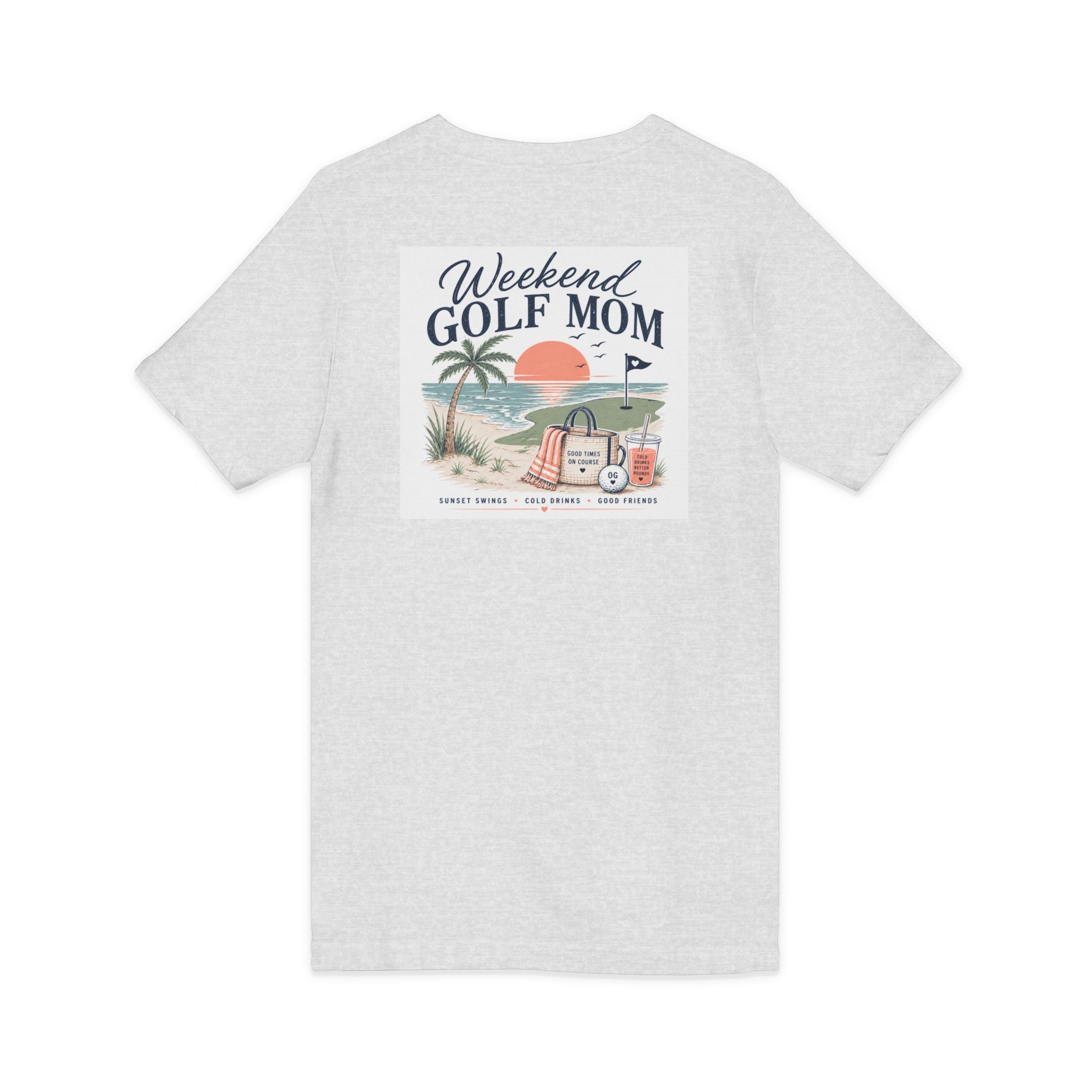 Weekend Golf Mom V-Neck Tee — Golfing Mom Graphic T-Shirt