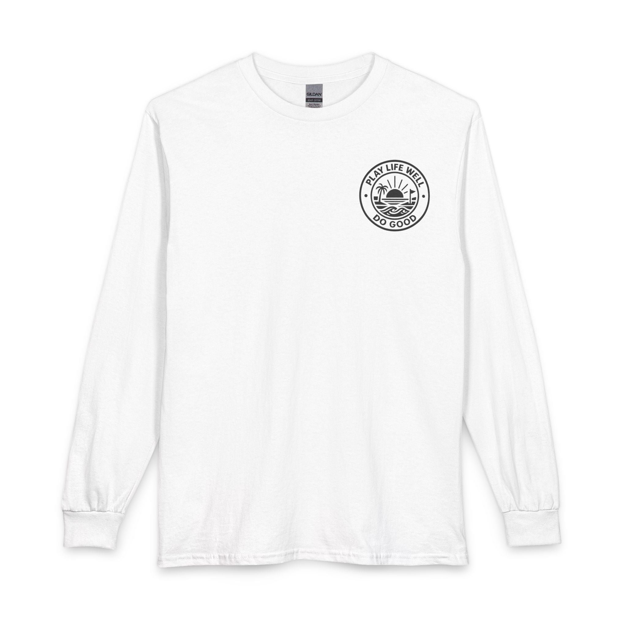 "Play Life Well" with Patriotic Eagle Vintage American Long Sleeve Crew